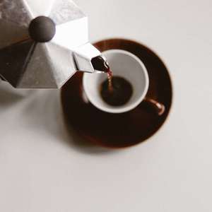 pouring a cup of coffee