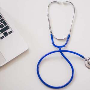 laptop and stethoscope