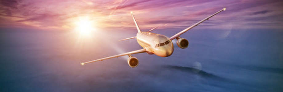 commercial airplane in flight
