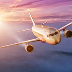 commercial airplane in flight