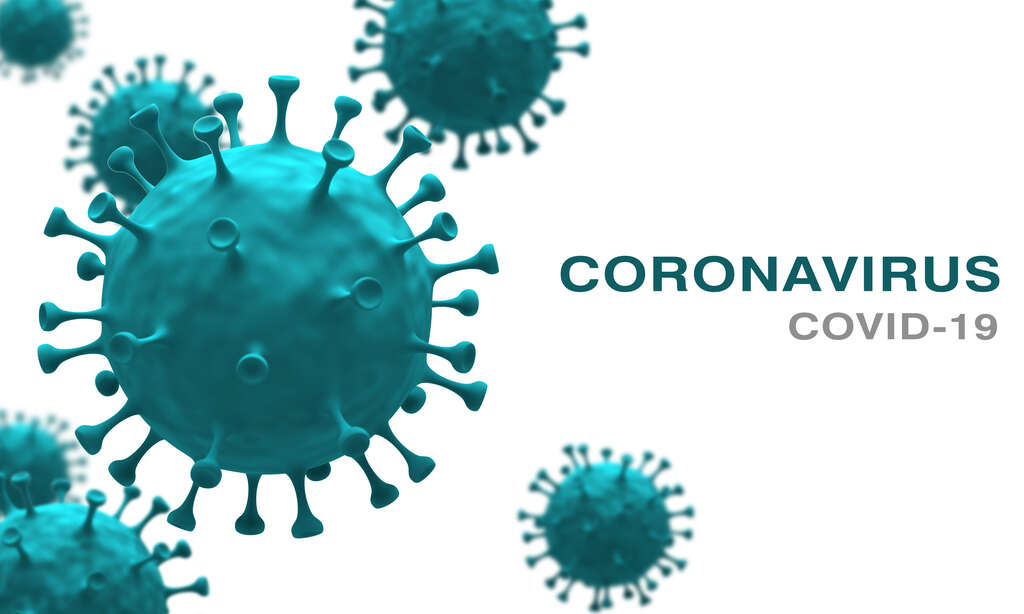 Coronavirus molecules with blue